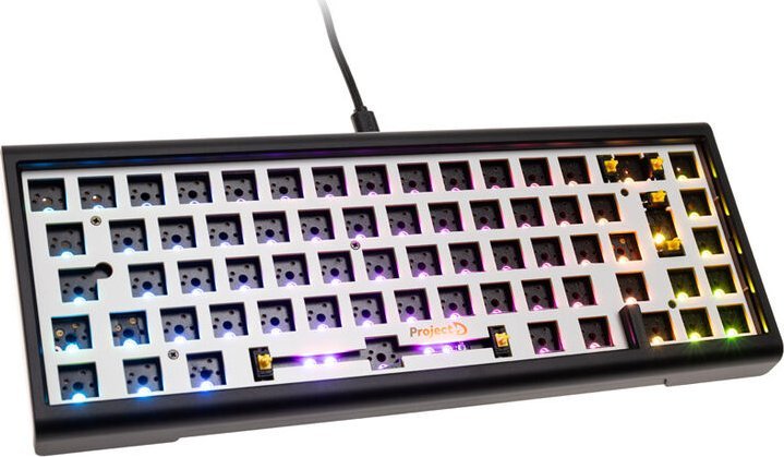 Tastierë mekanike Ducky Project D Tinker 65 Barebone, 65%, RGB, e zezë