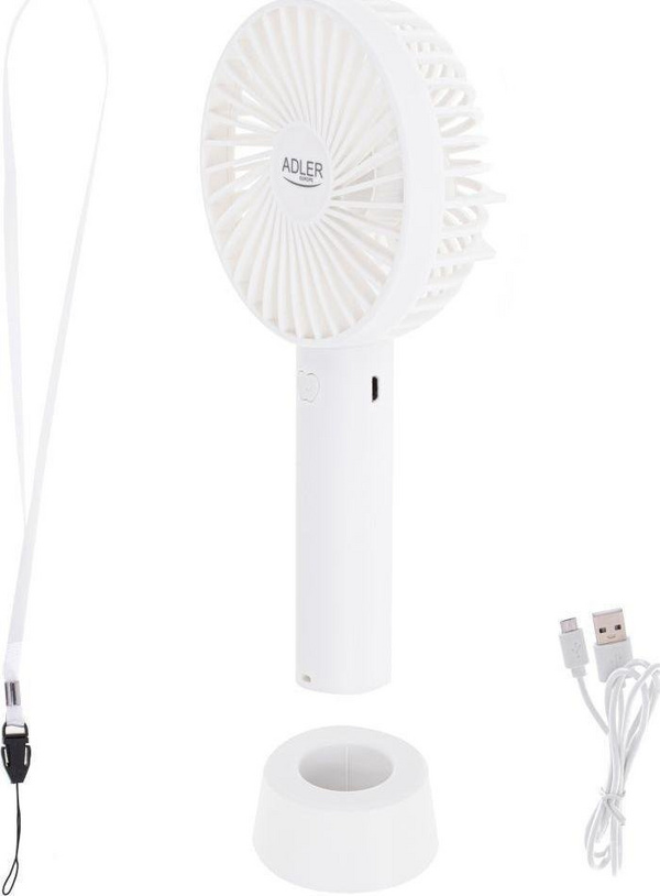 Ventilator freskues USB Adler Mini fan 9cm / 3.5, i bardhë