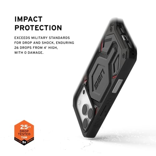 Mbrojtëse telefoni UAG Monarch Pro për iPhone 17 Pro, MagSafe, Kevlar, e zezë