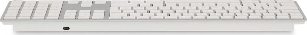 Tastierë LMP WKB-1243, wireless, HU, e bardhë dhe e argjendtë