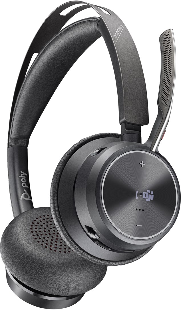 Kufje Poly Voyager Focus 2, Wireless, të zeza