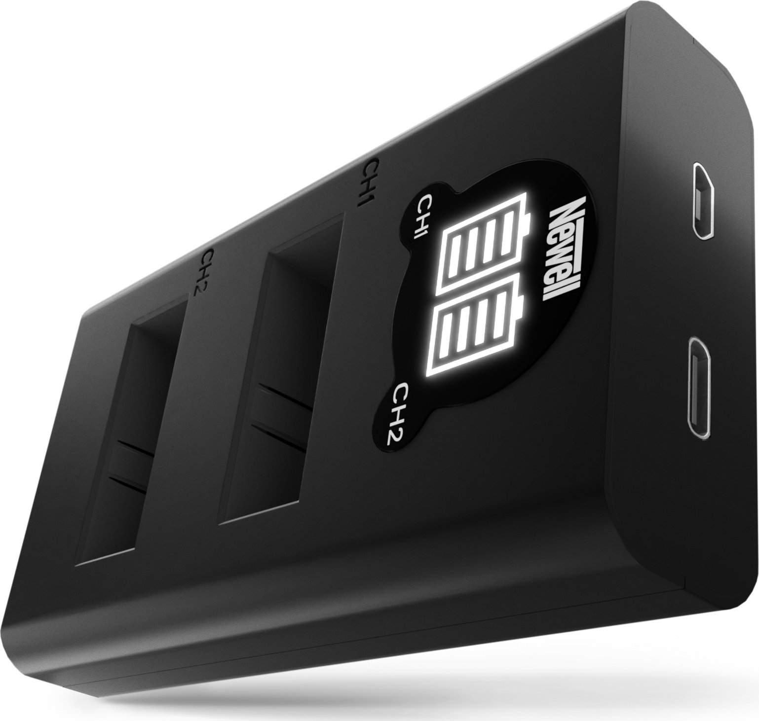 Karikues me dy bateri Newell DL-USB-C, për GoPro Hero 8, 1220mAh, i zi