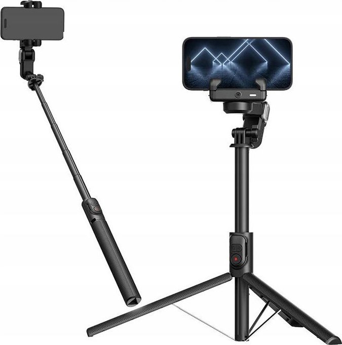 Stabilizues telefoni AOCHUAN M2 PRO, tripod selfie stick, llampë LED, telekomandë Bluetooth