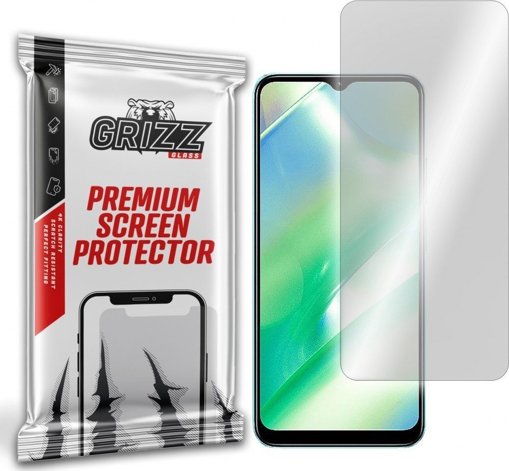 Xham mbrojtës GrizzGlass Hybrid Glass, për Realme C33, transparent
