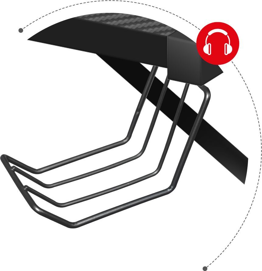 Tavolinë Huzaro Hero 6.3, 154 cm x 48 cm, e zezë