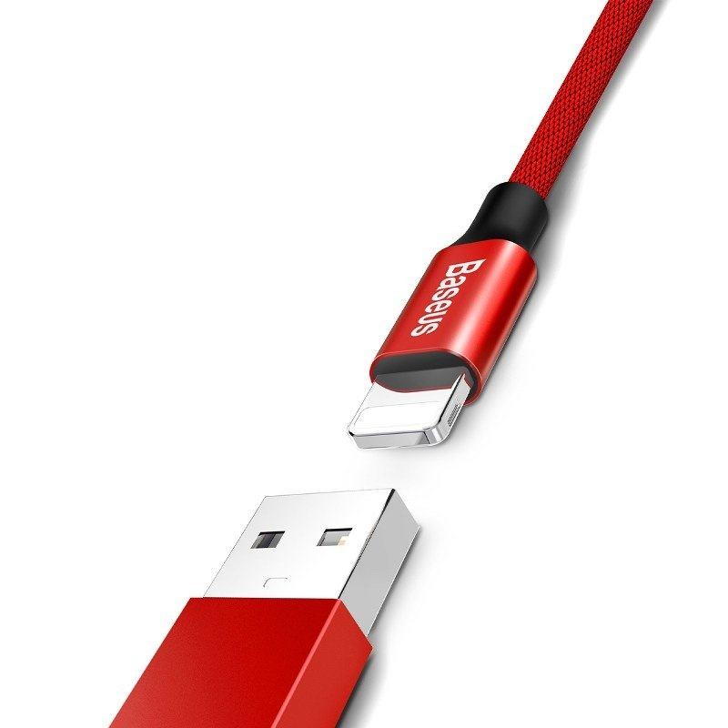 Kabllo USB Baseus CALYW-A09, USB-A në Lightning, 1.8 m, e kuqe