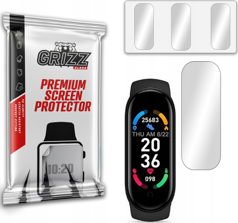 Mbrotës ekrani GrizzGlass Hydrogel Film, për Grizz Smartband M6, transparent