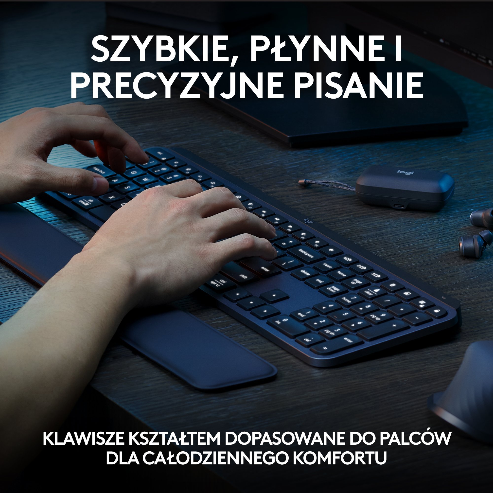 Tastierë Logitech MX Keys S, pa tela, Bluetooth, graphite
