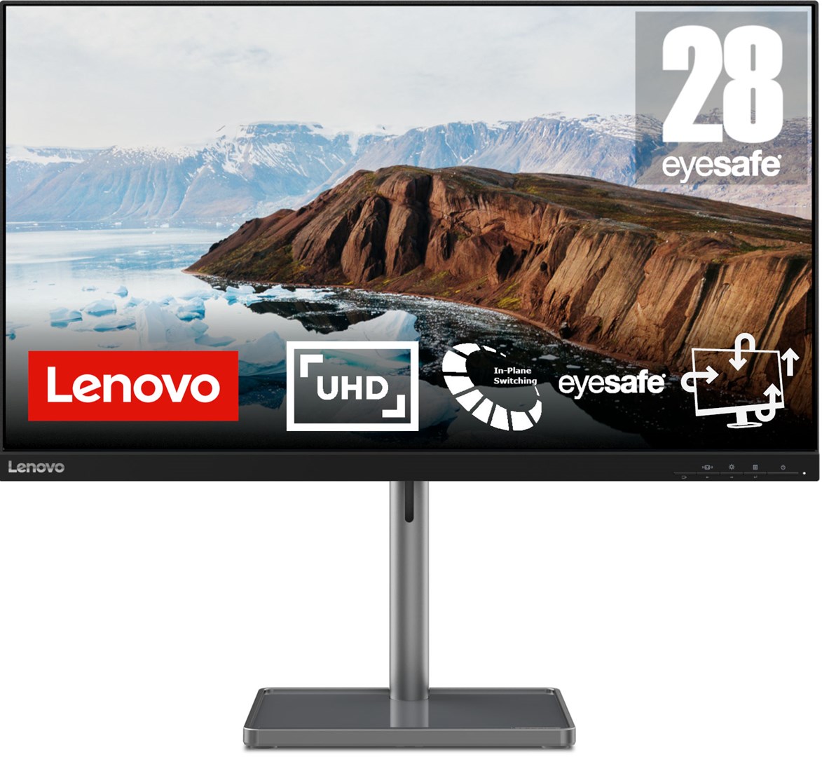 Monitor Lenovo L28u-35, 28", 3840 x 2160, 4K Ultra HD, 60 Hz, i zi