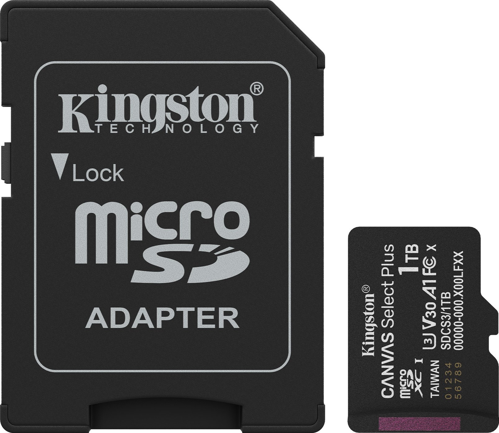Kартичка меморија Kingston Canvas Select Plus Gen3, 1TB, MicroSDXC A1 150MB/s, со адаптер