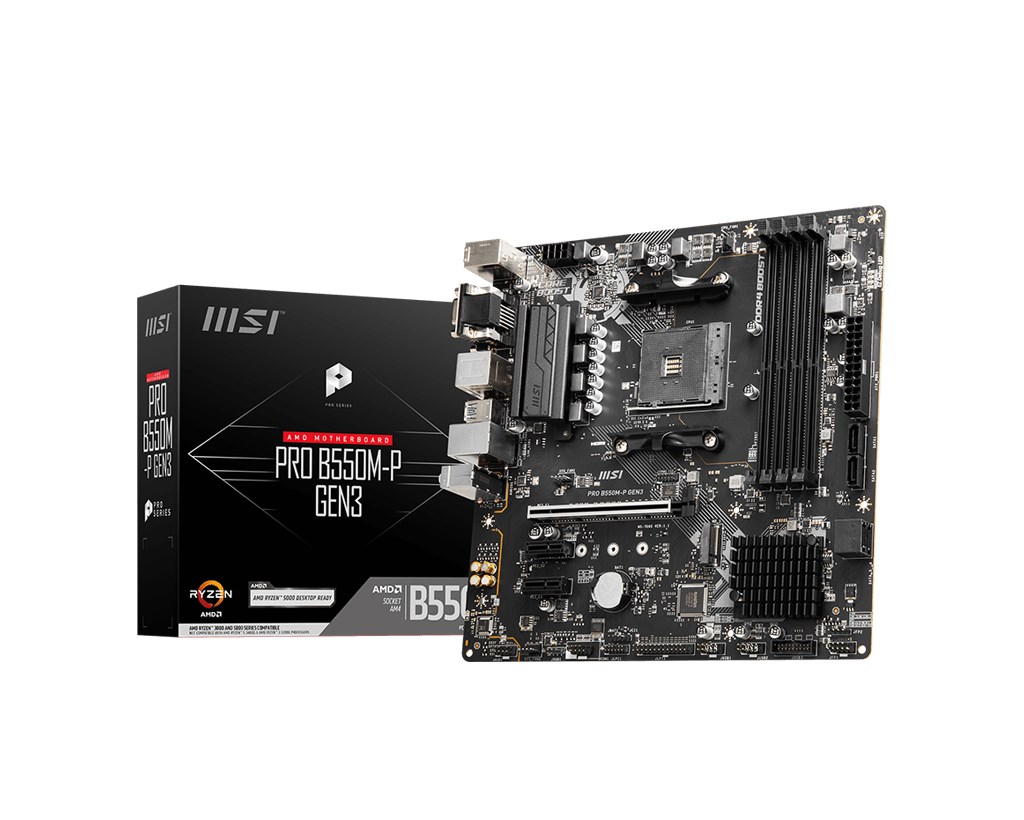 Pllakë amë MSI PRO B550M-P GEN3 AMD B550 Socket AM4 micro ATX