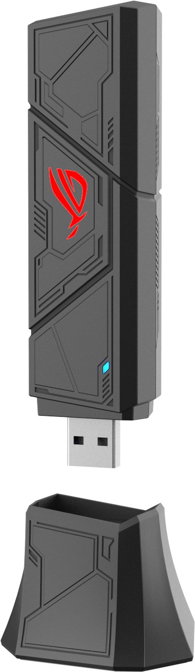 WiFi адаптер ASUS ROG USB BE92, WiFi 7, Tri Band BE6500 6500 Mbps, црн