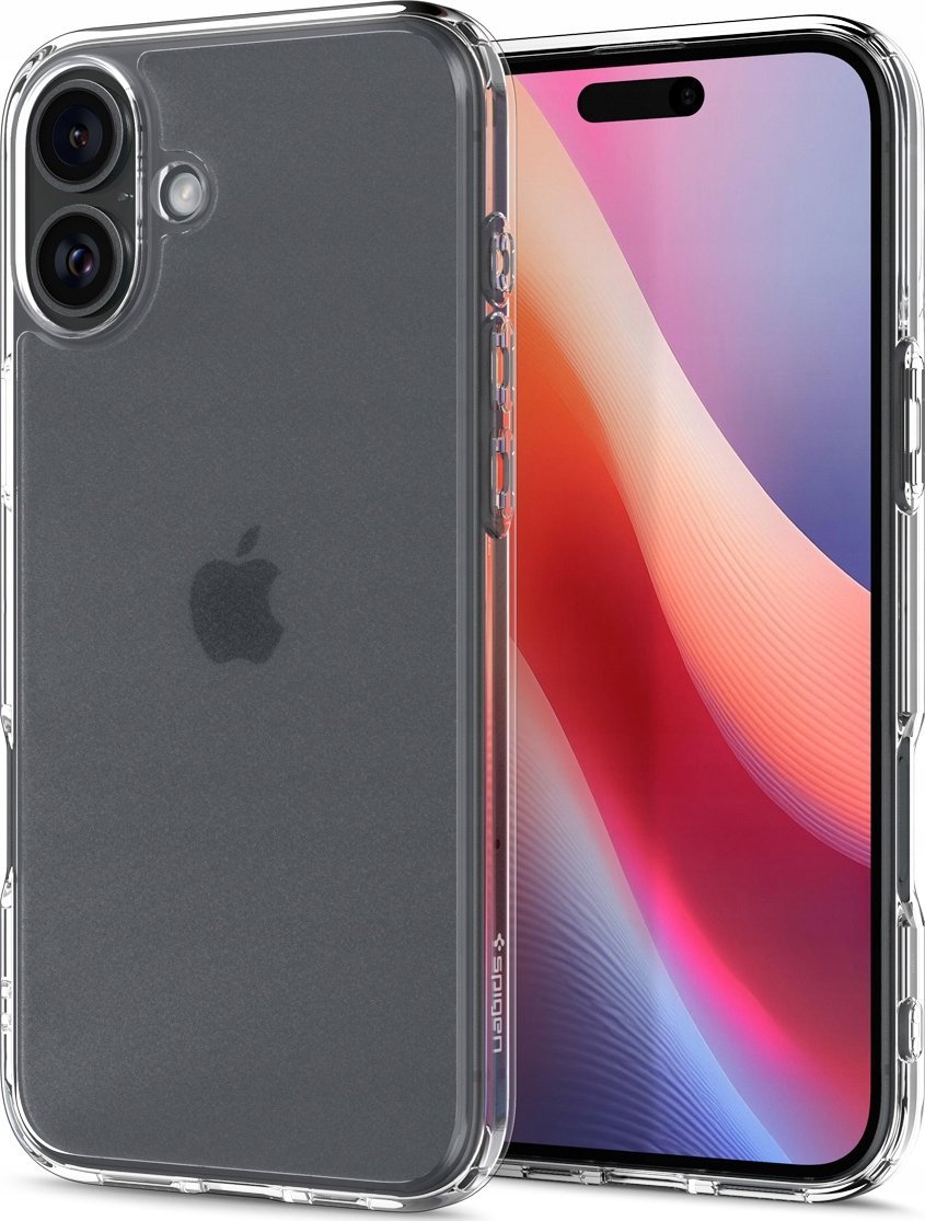 Маса за телефон Spigen Ultra Hybrid, за iPhone 16, проѕирна, Frost Clear