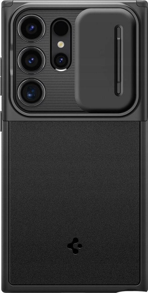 Mbrojtëse telefoni Spigen Optik Armor për Samsung Galaxy S25 Ultra, kapak kamere, e zezë