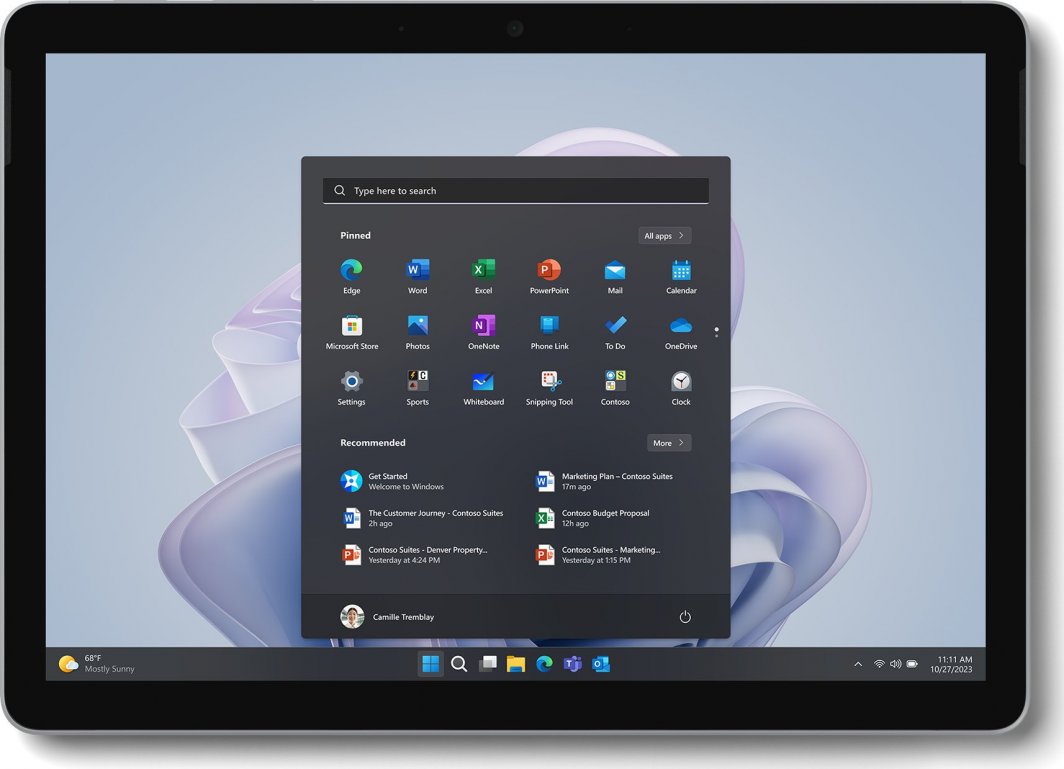 Laptop Microsoft Surface Go 4, 10.5", Intel N200, 8GB RAM DDR5L, 128GB SSD, Intel UHD Graphics Xe, platinum