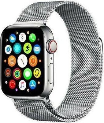 Rrip metalik Mercury për Apple Watch 4 5 6 7 SE, 42 44 45mm, argjend