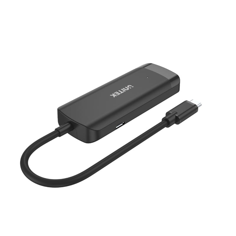 USB Hub Unitek H1110A, 3xUSB-A 5Gbps, RJ45 1Gb, USB-C, e zezë