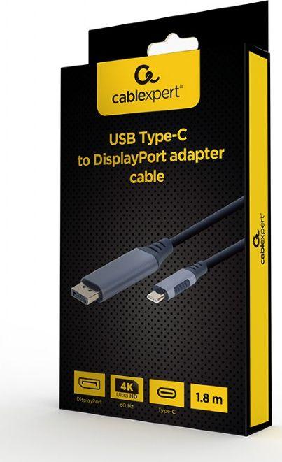 Kabllo Gembird USB-C - DisplayPort, 1.8m, e hirtë