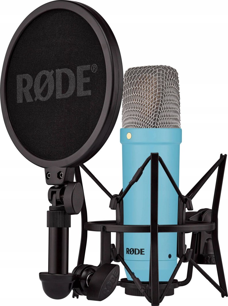 Кондензаторски микрофон RODE NT1 Signature Series 2025, студиски, сина боја