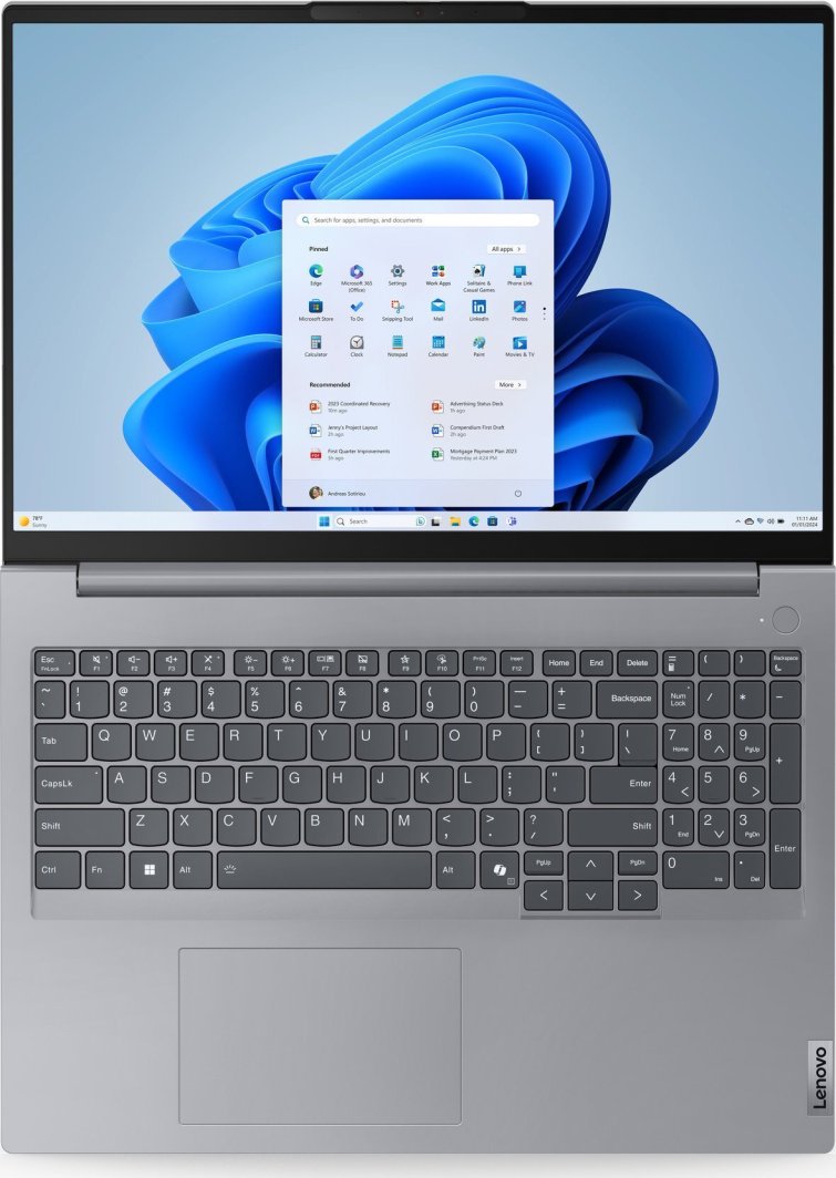 Laptopi Lenovo ThinkBook 16 G7 ARP, Ryzen 5 7535HS, 16GB RAM, 512GB SSD, W11 Pro, i hirtë