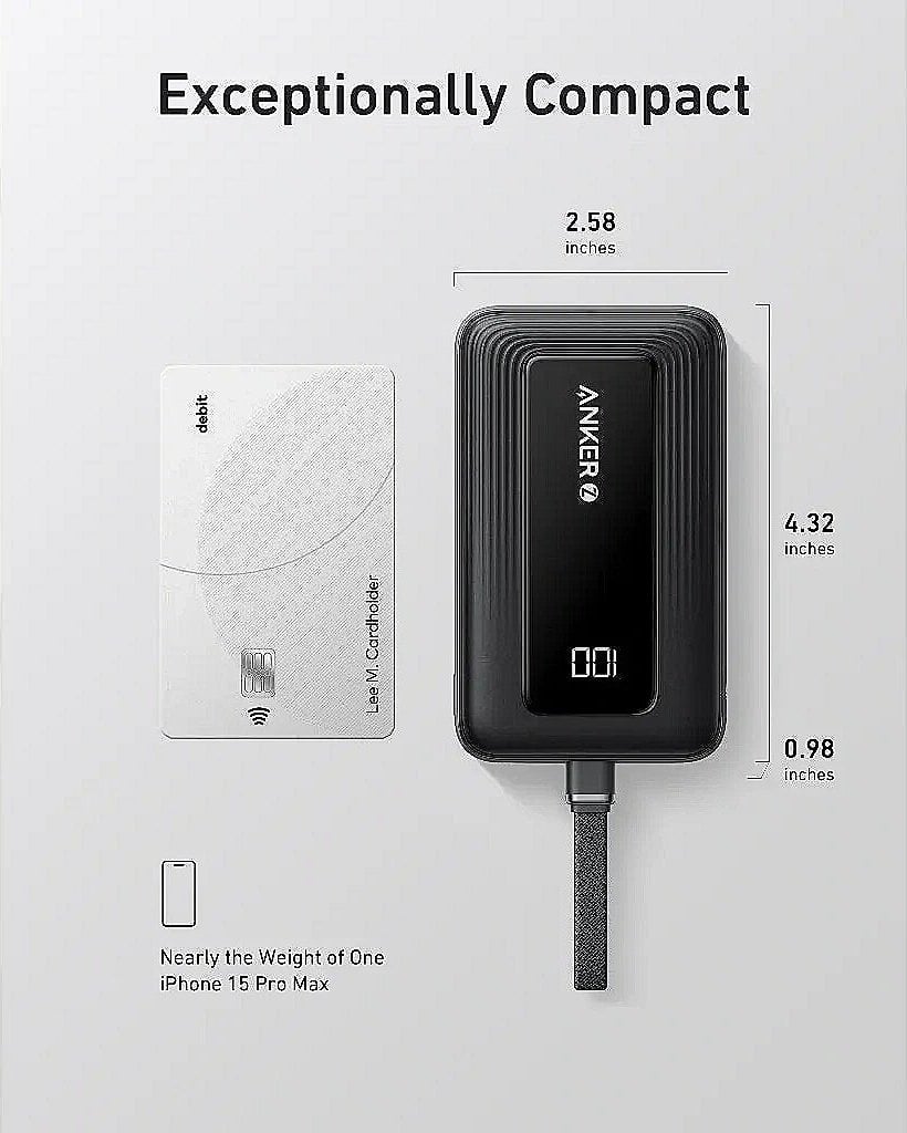 Powerbank Anker A1688H11, 10000mAh, 15W, i zi