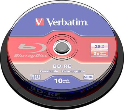 CD Verbatim 43694 BD‑RE, set 10 copë, 25 GB