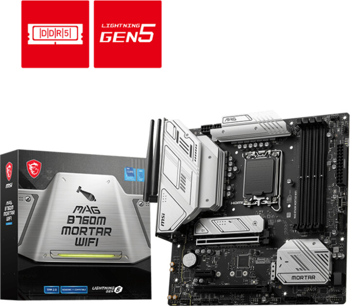 Pllakë amë MSI MAG B760M MORTAR WIFI - Intel B760