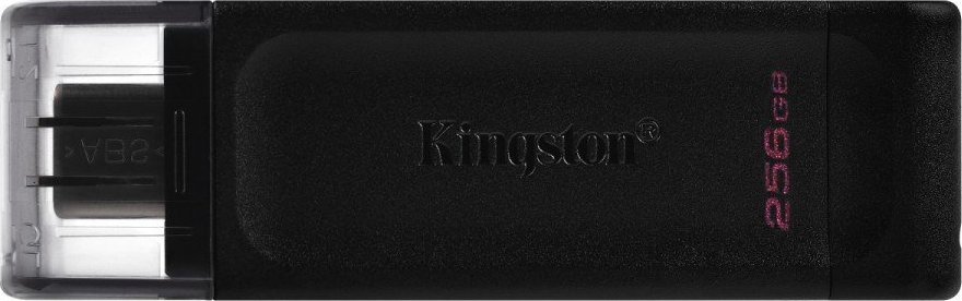 USB C Kingston DT70, 256GB, e zezë