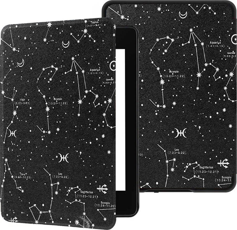 Kapak mbrojtës Strado Case Graphic Smart Case për Kindle Paperwhite 1 2 3, funksion ndezje fikje automatike, dizajn Constellation
