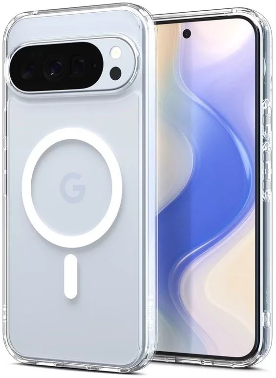 Kapak telefoni Spigen Ultra Hybrid MagSafe për Google Pixel 10 Pro XL, transparent, i bardhë