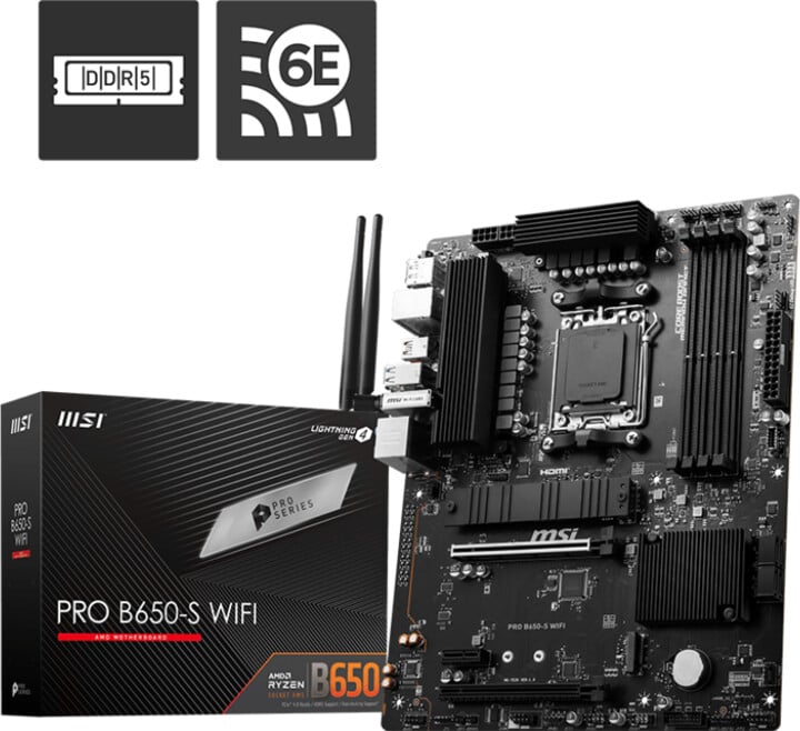 Pllakë amë MSI PRO B650-S WIFI - AMD B650