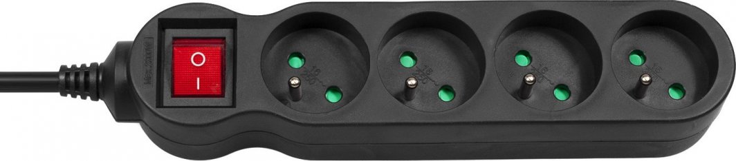 Shirit rryme Maclean Energy MCE180, 4 presa, kabllo 1.4 m, i zi