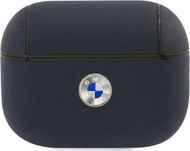 Mbulesë mbrojtëse BMW Genuine Leather Case për AirPods Pro, lëkurë origjinale, navy blue