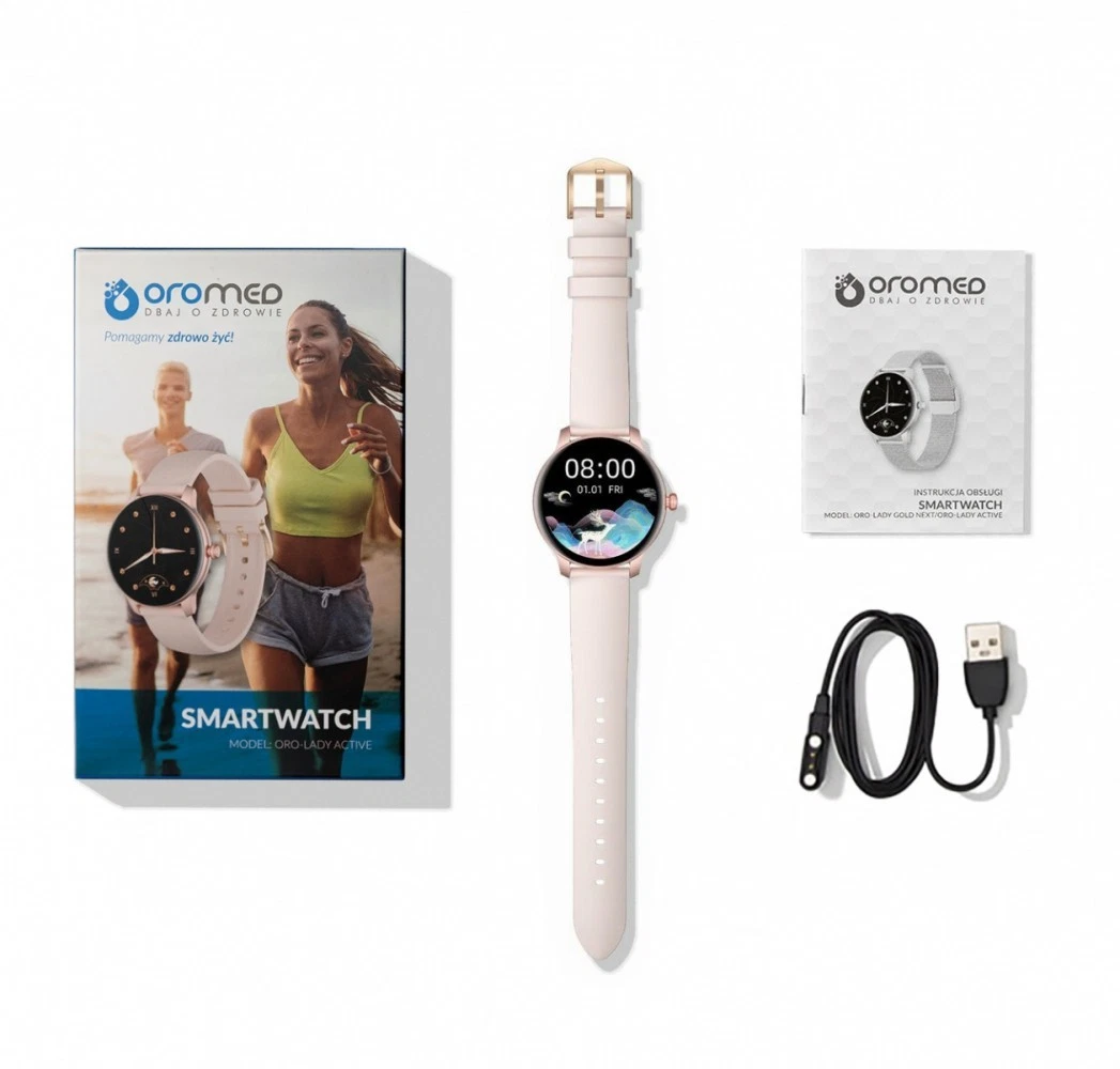 SmartWatch OROMED GOLD LADY ACTIVE PINK (IP68 waterproof)