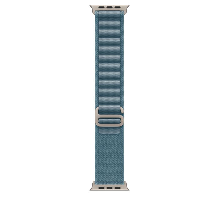 Apple Watch 49mm Loop, Light Blue Alpine Loop, Medium, Natural Titanium Finish