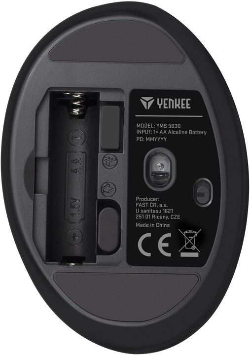 Maus vertikal YENKEE ErgoSnug, i hirtë