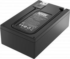 Karikues për kamera Newell FDL-USB-C, dy kanale, për bateri NP-W235, i zi
