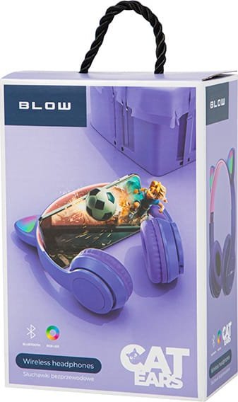 Kufje me bluetooth 32-827, BT 5.0, LED, me veshë mace, vjollcë