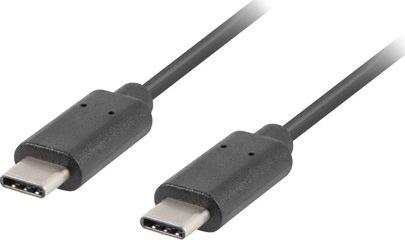 Кабел Lanberg (CA-CMCM-31CU-0005-BK), USB-C на USB-C, 0.5 м, црн