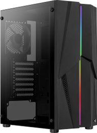 Kullë kompjuteri Aerocool Mecha ACCM-PV28013.11, xham i temperuar, RGB, e zezë