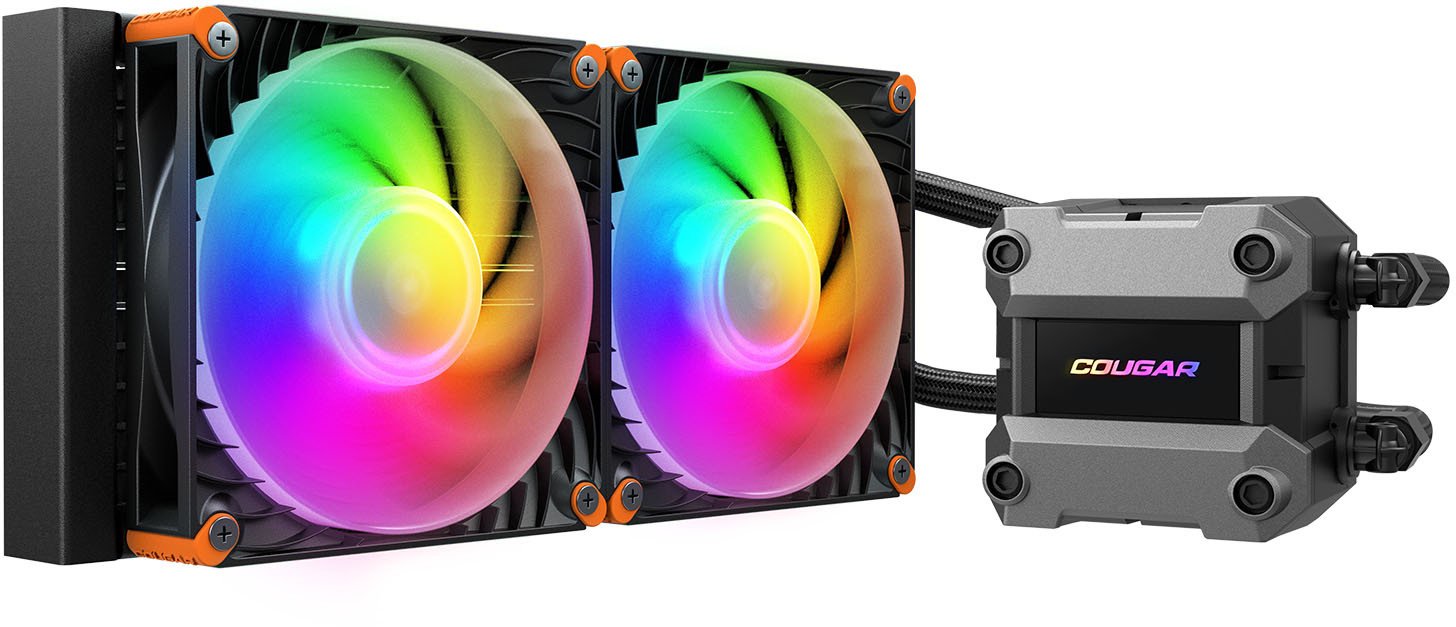 Ладилник за вода за CPU COUGAR Poseidon Ultra 240, радијатор 240mm, ARGB, црн