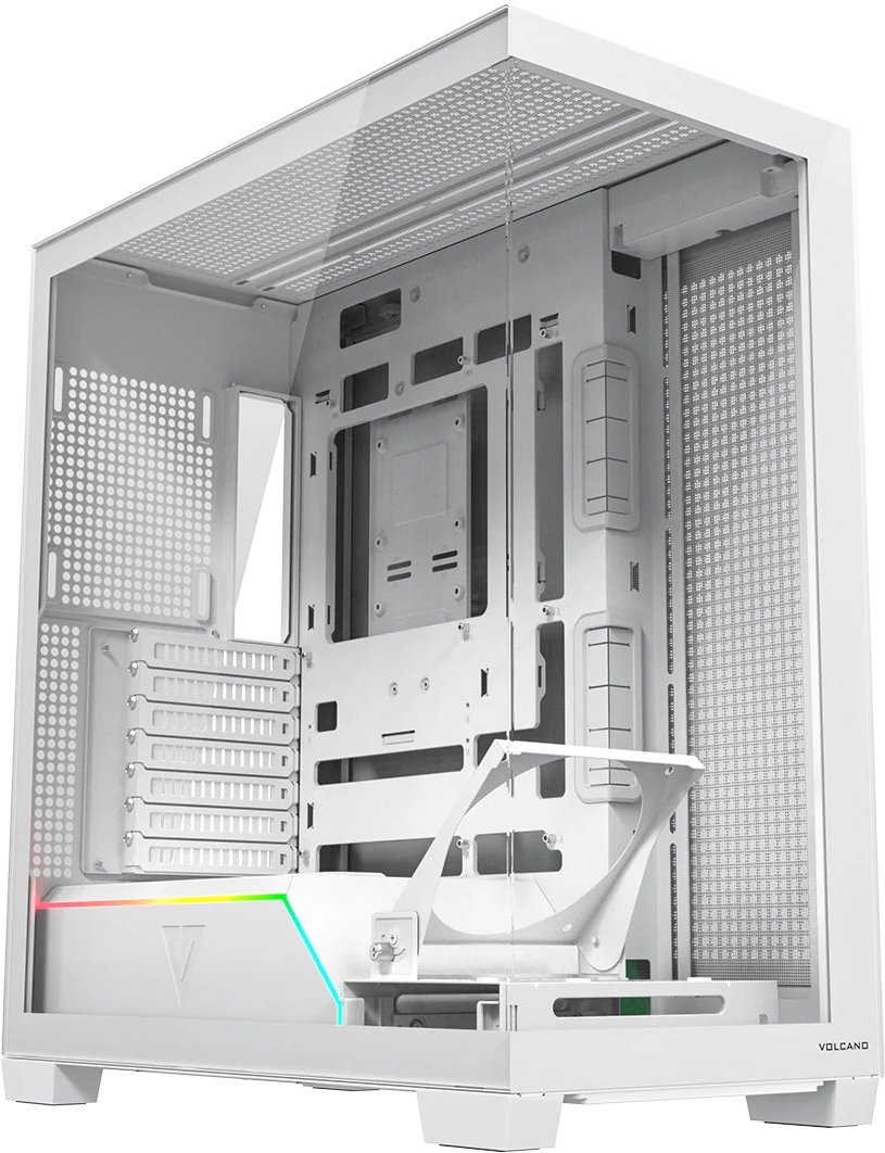 Kuti kompjuteri MODECOM Volcano Stellar Plus ARGB, MIDI Tower, pa ventilatorë, e bardhë