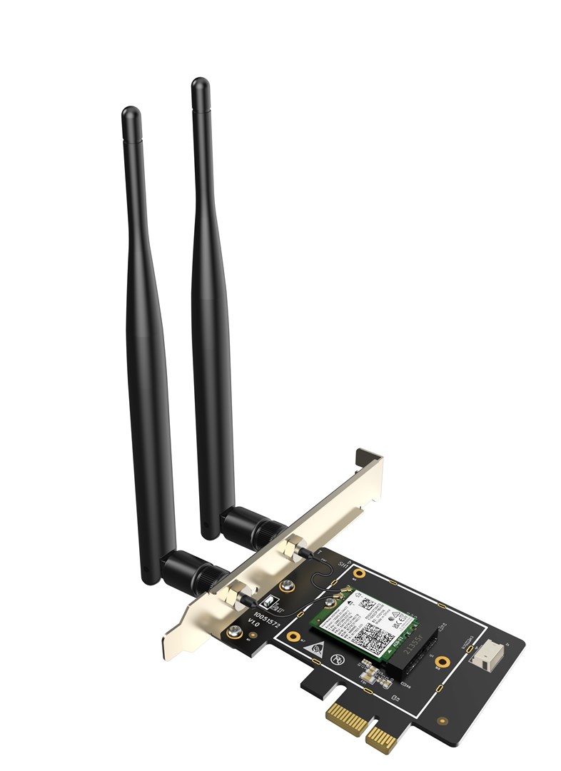 Kartë rrjeti TENDA E33, WiFi 6E, 2402 Mbps, e zezë