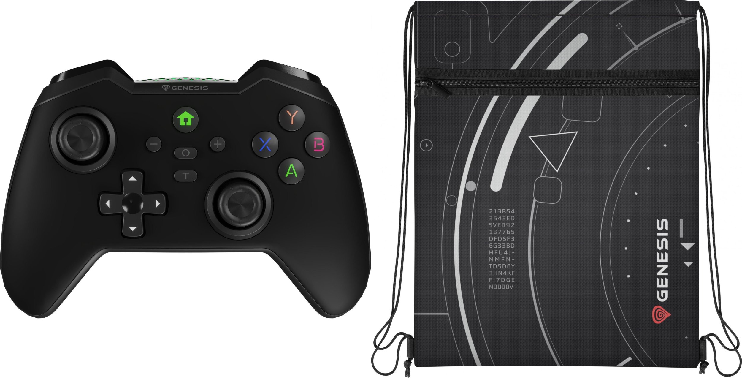 Set gamepad dhe çantë shpine Genesis MANGAN 400 NJG-2100, wireless, me Bluetooth, e zezë