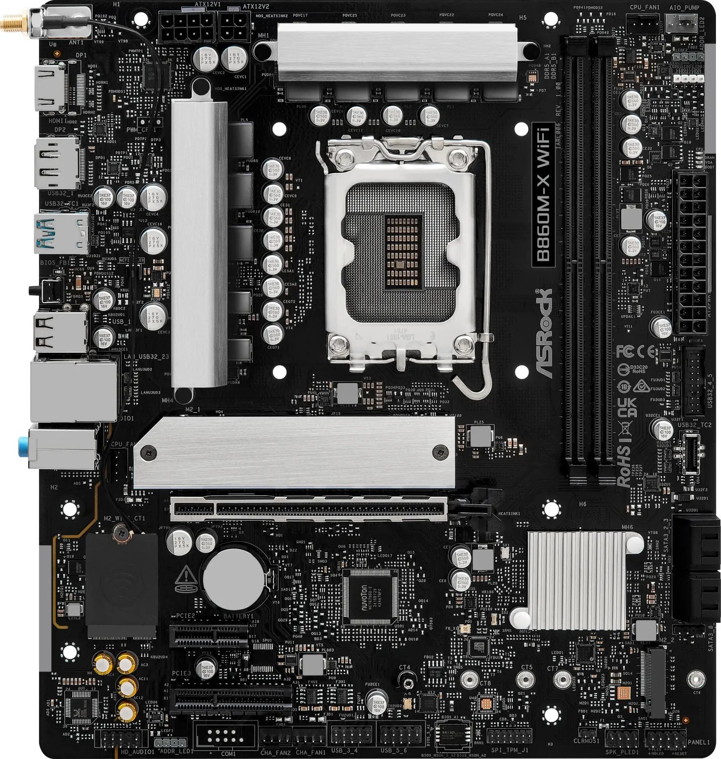 Pllakë amë Asrock B860M-X WiFi, Intel B860, DDR5, Micro ATX
