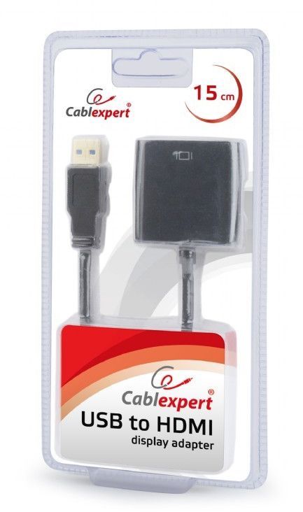 Përshtatës Gembird, USB në HDMI, i zi