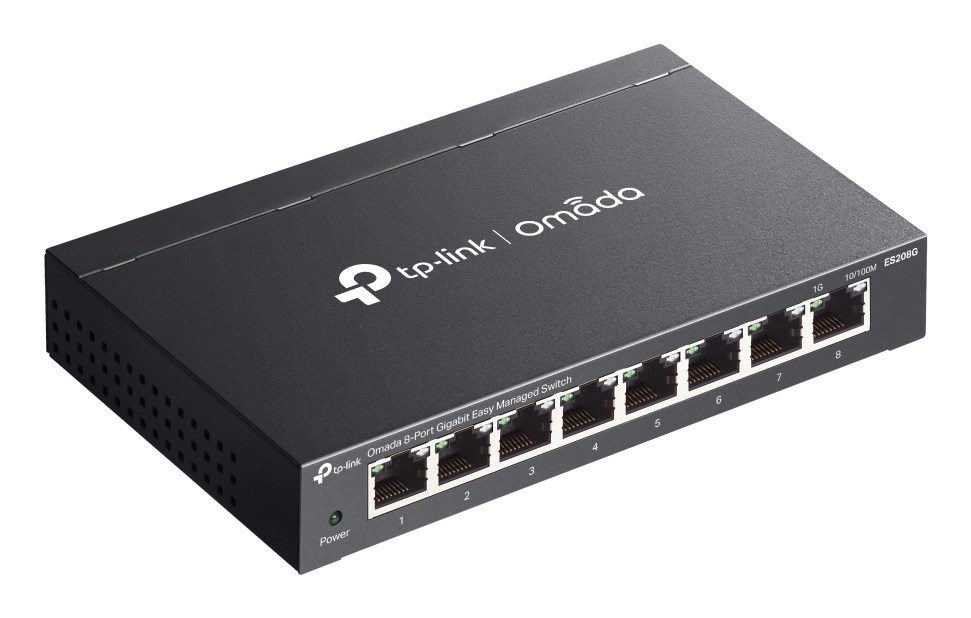 Switch rrjeti TP-Link Omada ES208G, 8 porta Gigabit, i zi