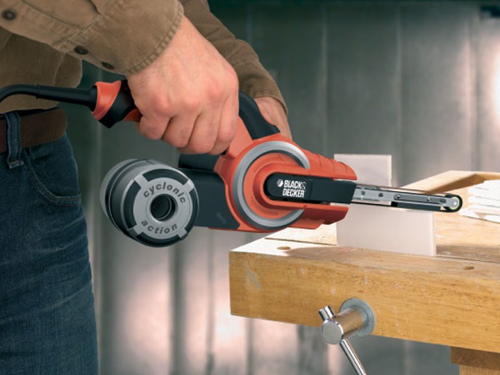 Lëmues me shirit Black & Decker KA902EK, 13mm, elektrik, portokalli