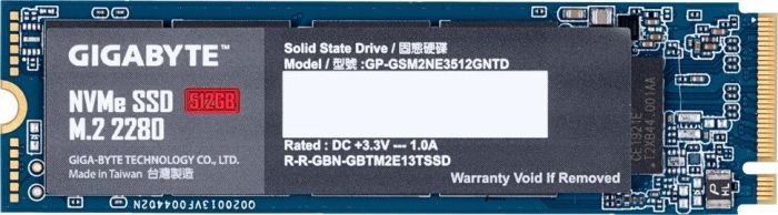 SSD диск Gigabyte 512GB M.2 2280 PCI-E x4 Gen3 NVMe
