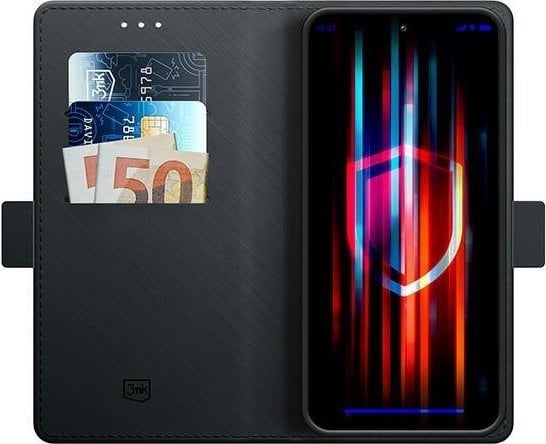 Këllëf portofol 3mk Wallet Case për Oppo A58 4G, magnetik, me xhepa kartash, i zi